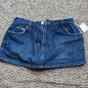 We The Free Blue Casual Mini Skirt